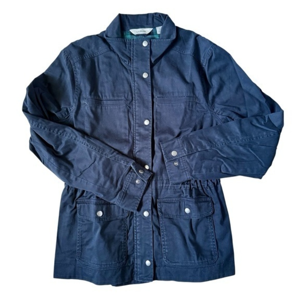 L.L.Bean Classic Utility Jacket Navy Medium Petite